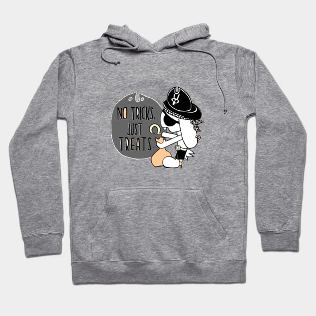 Halloween Lop Bunny Pirate Hoodie by badlydrawnbabe